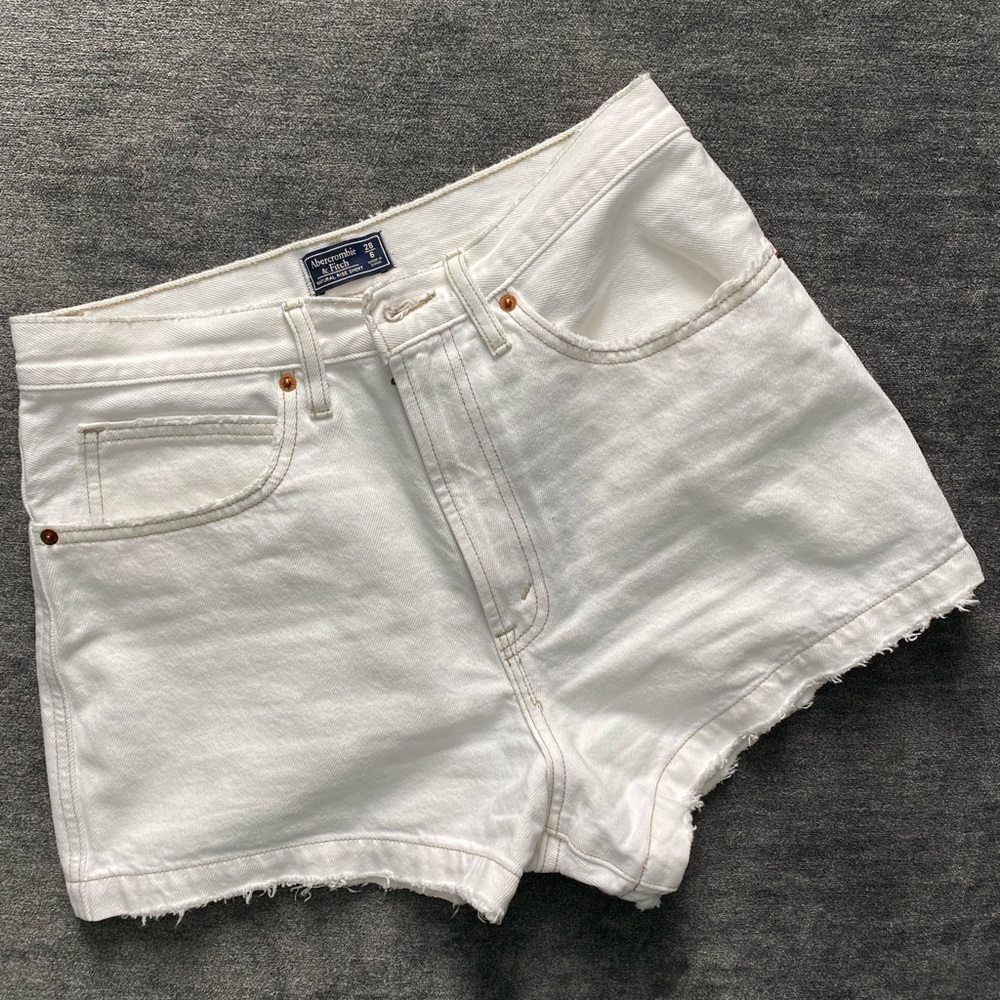 Abercrombie ultra high rise denim shorts